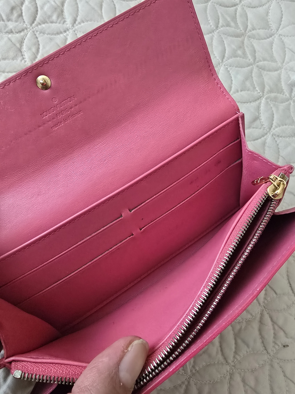 Louis Vuitton Pink Patent Monogram Continental Wallet - Picture 4 of 14